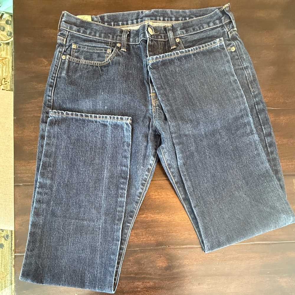 J Crew vintage Jeans Men 34x34 Adult Blue Denim Casual 1040 Straight Fit Cotton